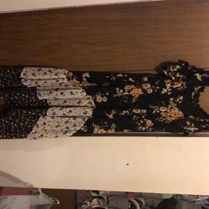 Boho off-shoulder layered maxi dress